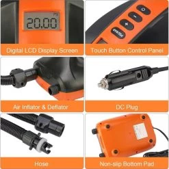 12 V/ High Pressure Sup-Pomp, 20 PSi 8 12 V/ High Pressure Sup-Pomp, 20 PSi -Kajak Verkoop Winkel scorpio kayak 12 v high pressure sup pomp 20 psi 1